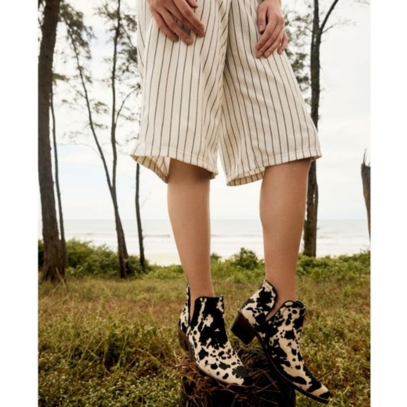 LST Pair size 6 Genuine Cowhide Ankle Bootie Women Boho Western Shoe boot New - Picture 8 of 12